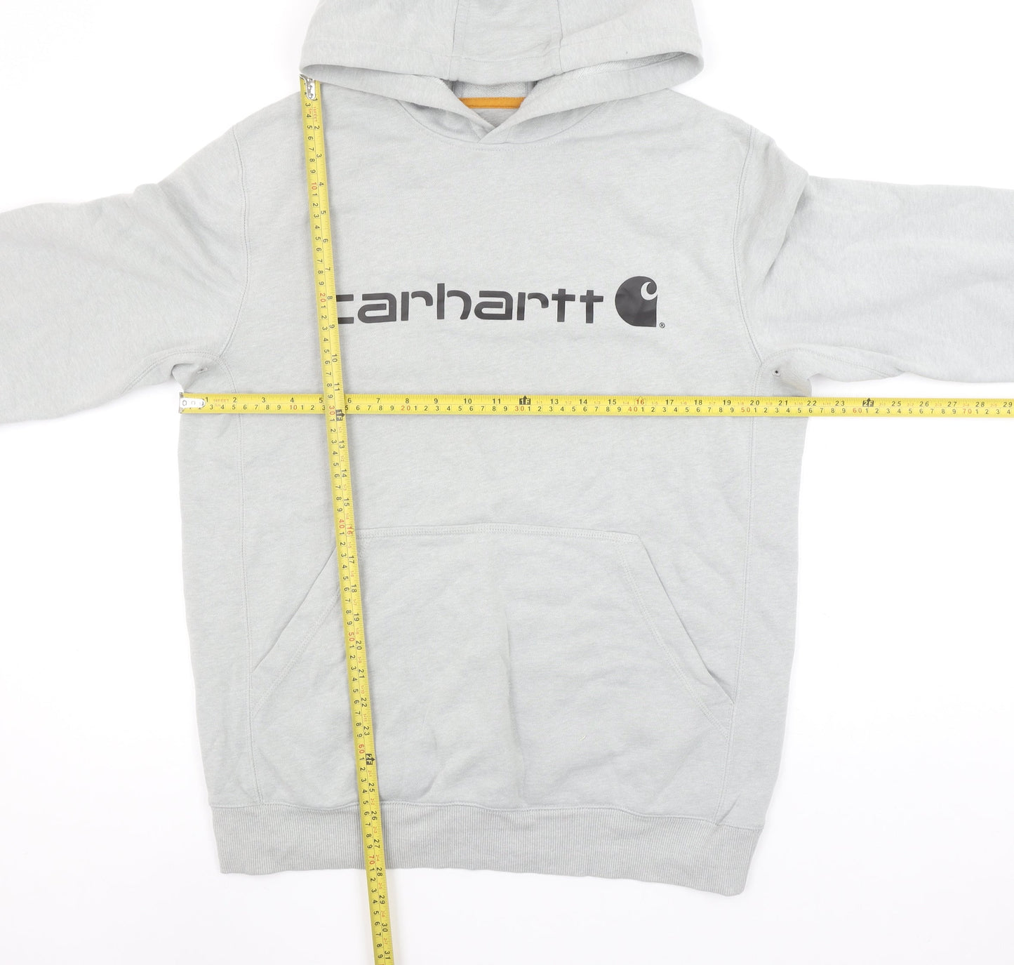 Carhartt Men's Grey Relaxed Fit Pullover Hoodie Size M