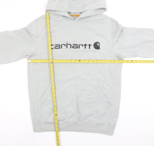 Carhartt Men's Grey Relaxed Fit Pullover Hoodie Size M
