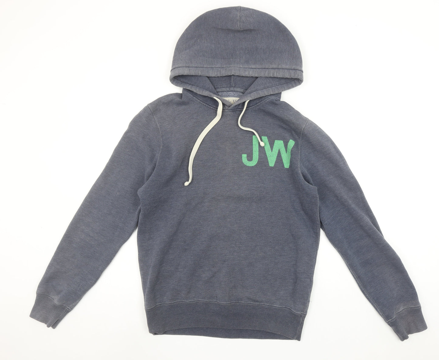 Jack Wills Men's Blue Pullover Hoodie S Logo Embroidered Fleece