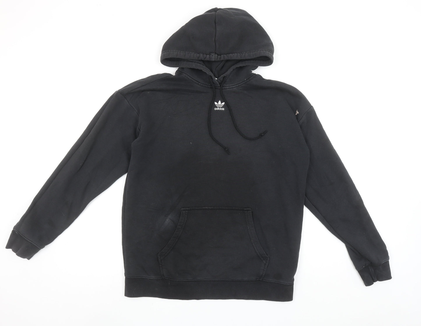 Adidas Men's Black Pullover Hoodie Size S Cotton Blend Sportswear