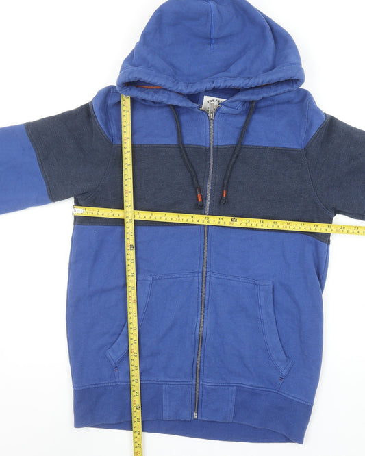 FatFace Men's Blue Full Zip Hoodie Small Cotton Blend Casual Style