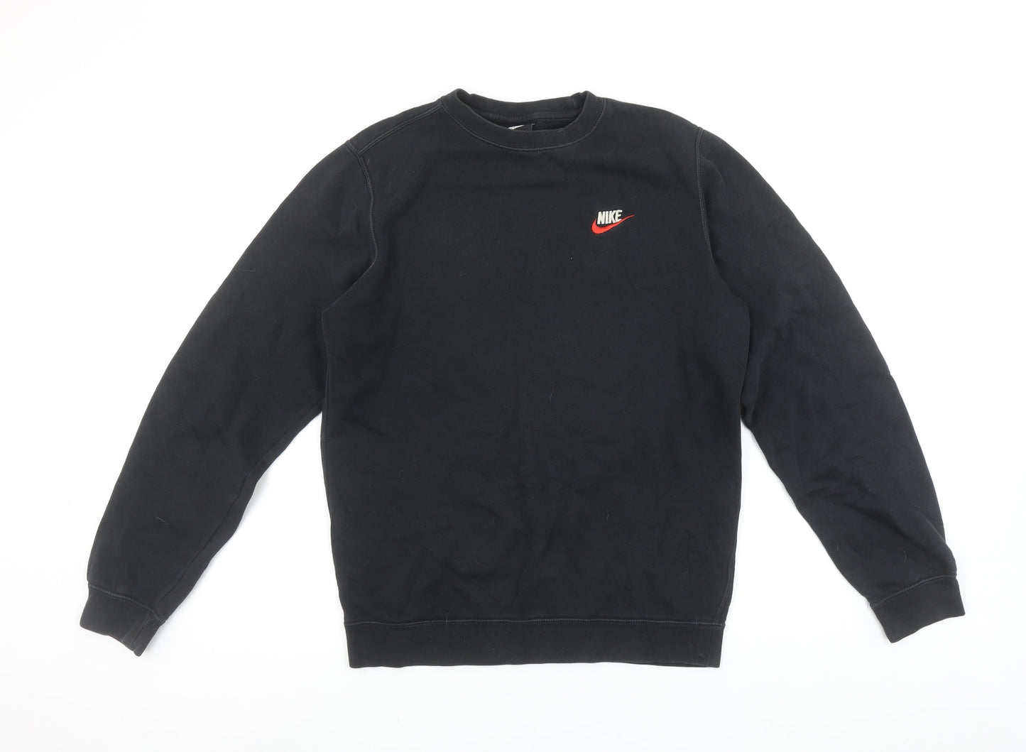 Nike Men's Black Small Pullover Sweatshirt Crew Neck Long Sleeve