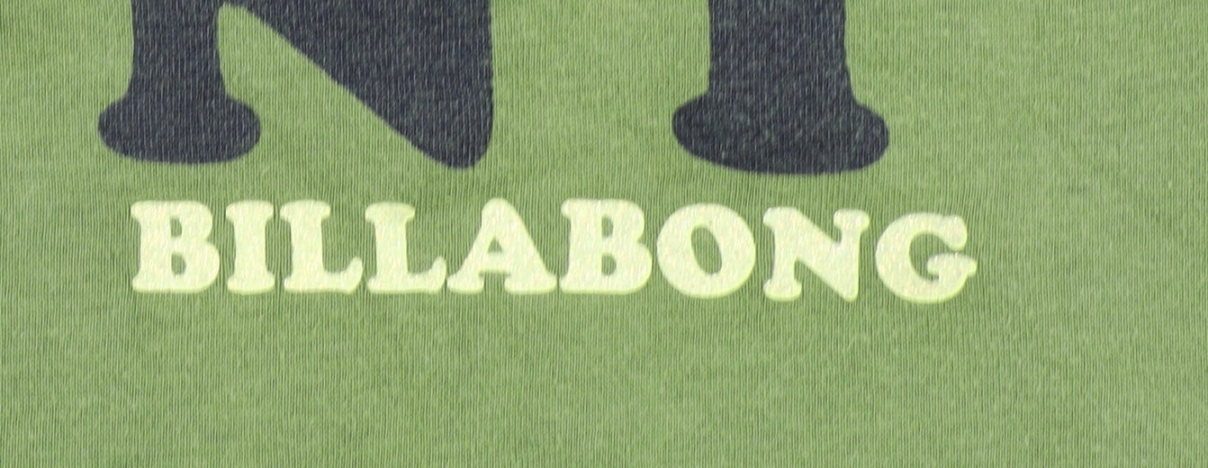 Billabong Women's Green Pullover Hoodie S I Love NY Graphic Print