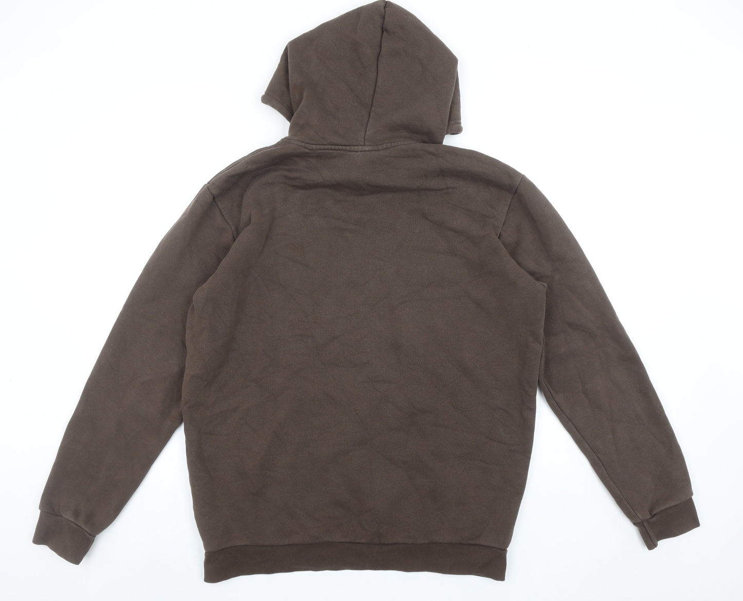 Adidas Men's Brown Pullover Hoodie L Fleece Cotton Blend