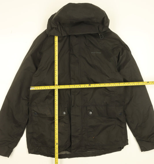 Craghoppers Men's Black Waterproof Hooded Rain Coat Jacket Size S