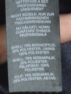 Additional view of Henry Holland Women Black Fleece Hoodie Cape Style, size S, Modacrylic Blend