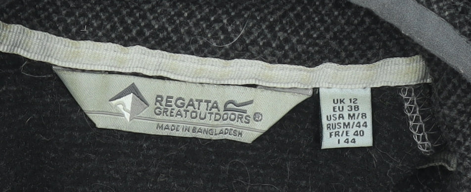 Regatta Womens Black Soft Shell Fleece Jacket Size 12