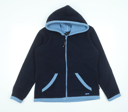 Trespass Men's Blue Fleece Hooded Full Zip Jacket Size M