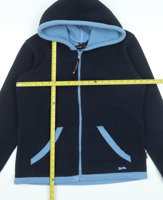Trespass Men's Blue Fleece Hooded Full Zip Jacket Size M