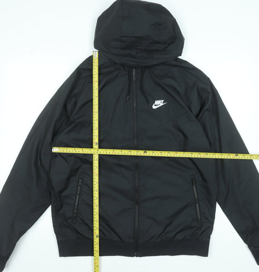 Nike Men's Black L Hooded Windbreaker Jacket