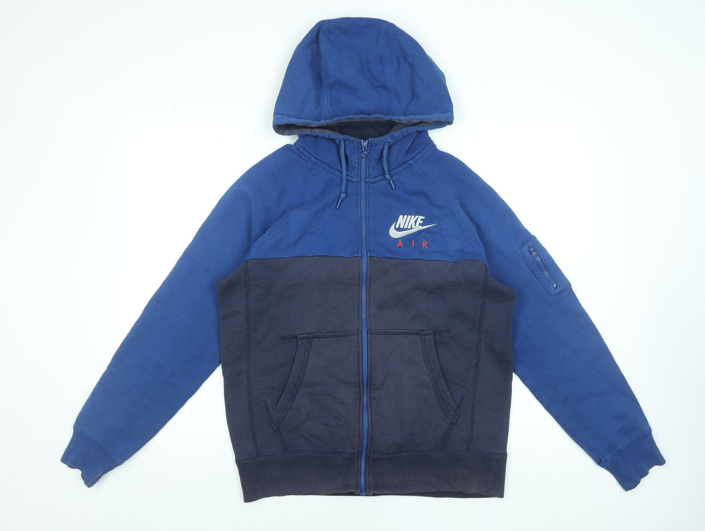 Nike Men's Blue Full Zip Hoodie Size M Sports Fleece Sweatshirt