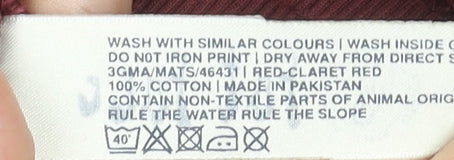 Fat Face Men's Claret Red Hoodie Size L Cotton Pullover