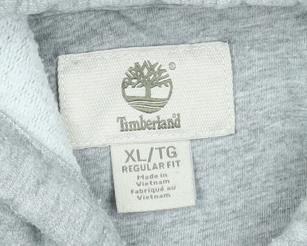 Timberland Men's Grey Full Zip Hoodie XL Regular Fit