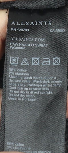 AllSaints Women’s Grey Animal Print Pullover Sweatshirt Small