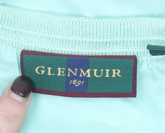 Glenmuir Mens Green Golf V-Neck Short Sleeve Pullover Top Size M