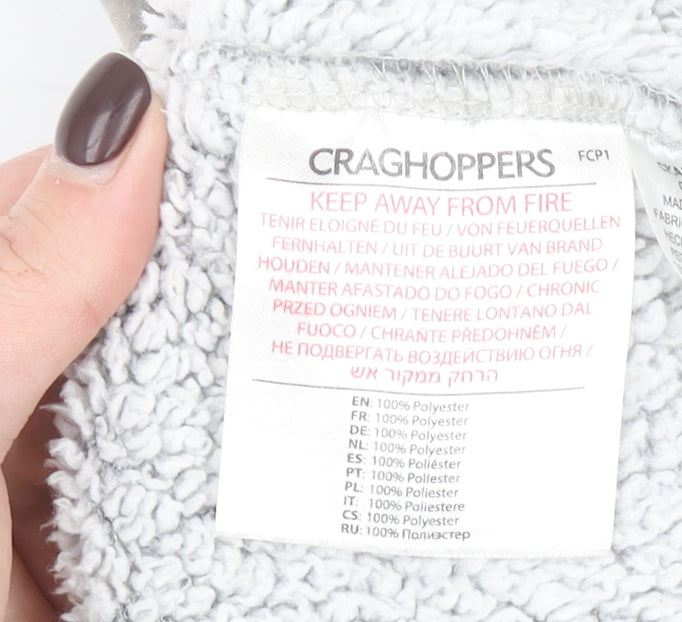 Craghoppers Girls Grey Fleece Hooded Full Zip Jacket Age 5-6 Years