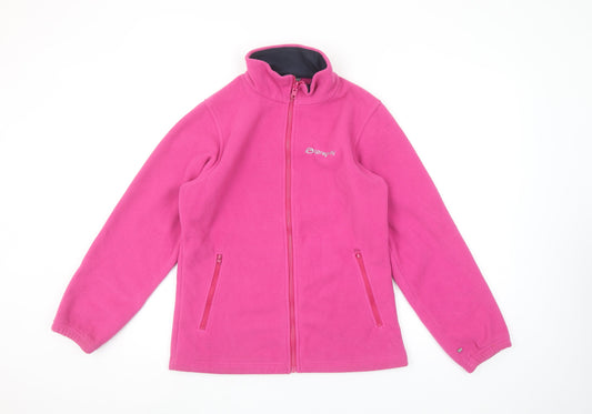 Sprayway Girls Pink Full Zip Fleece Jacket Age 12-13 Lined Lightweight Outdoor