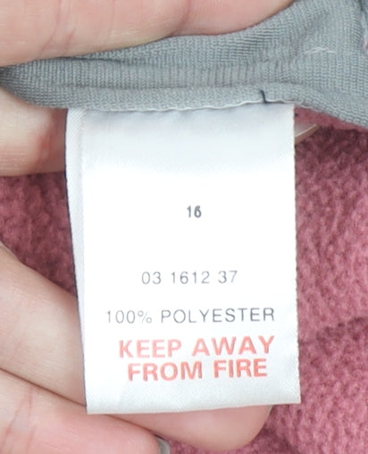 Peter Storm Women’s Pink Fleece Pullover Sweatshirt Size 16