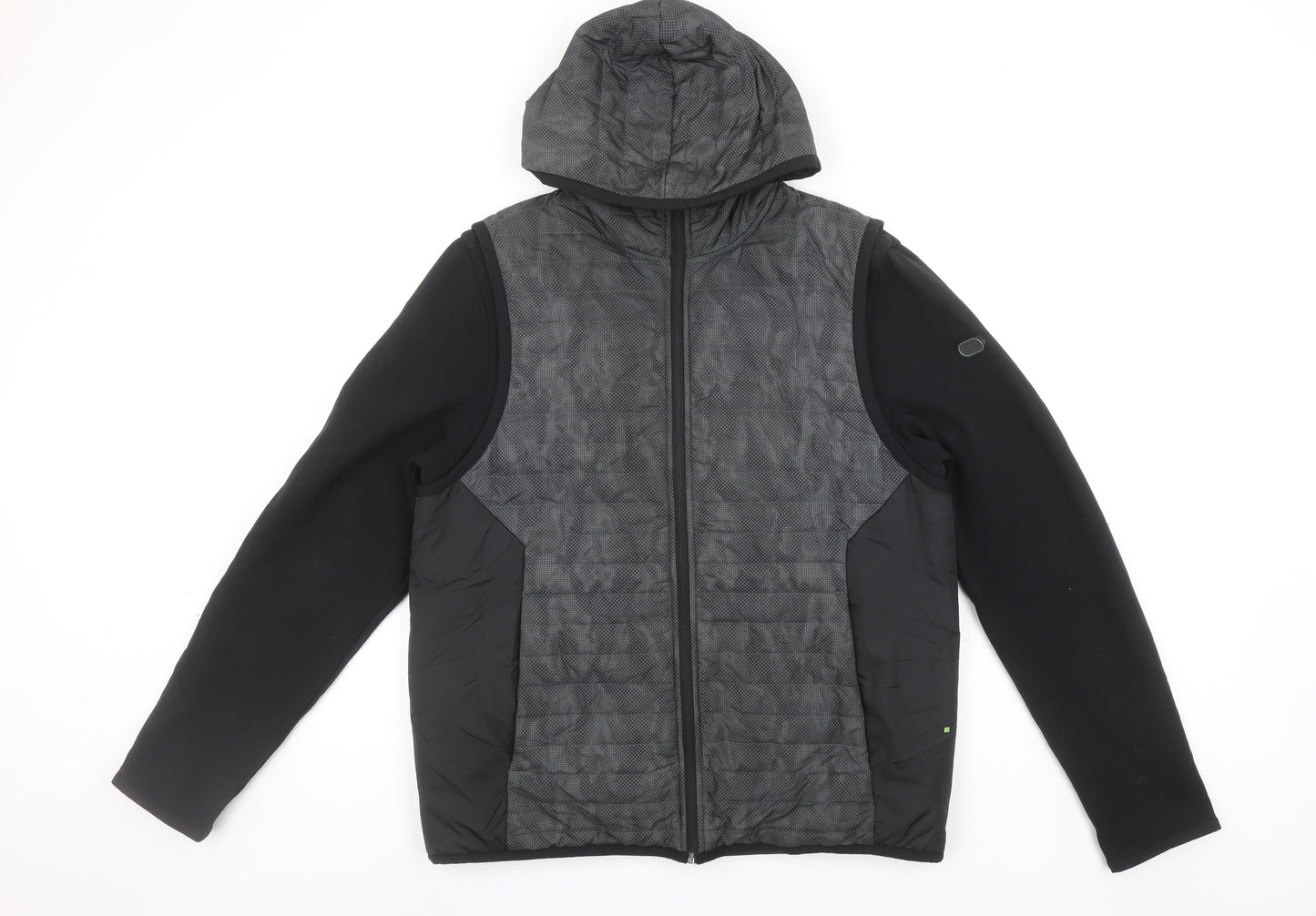 Hugo Boss Men's Black Softshell Hooded Jacket Size M Full Zip