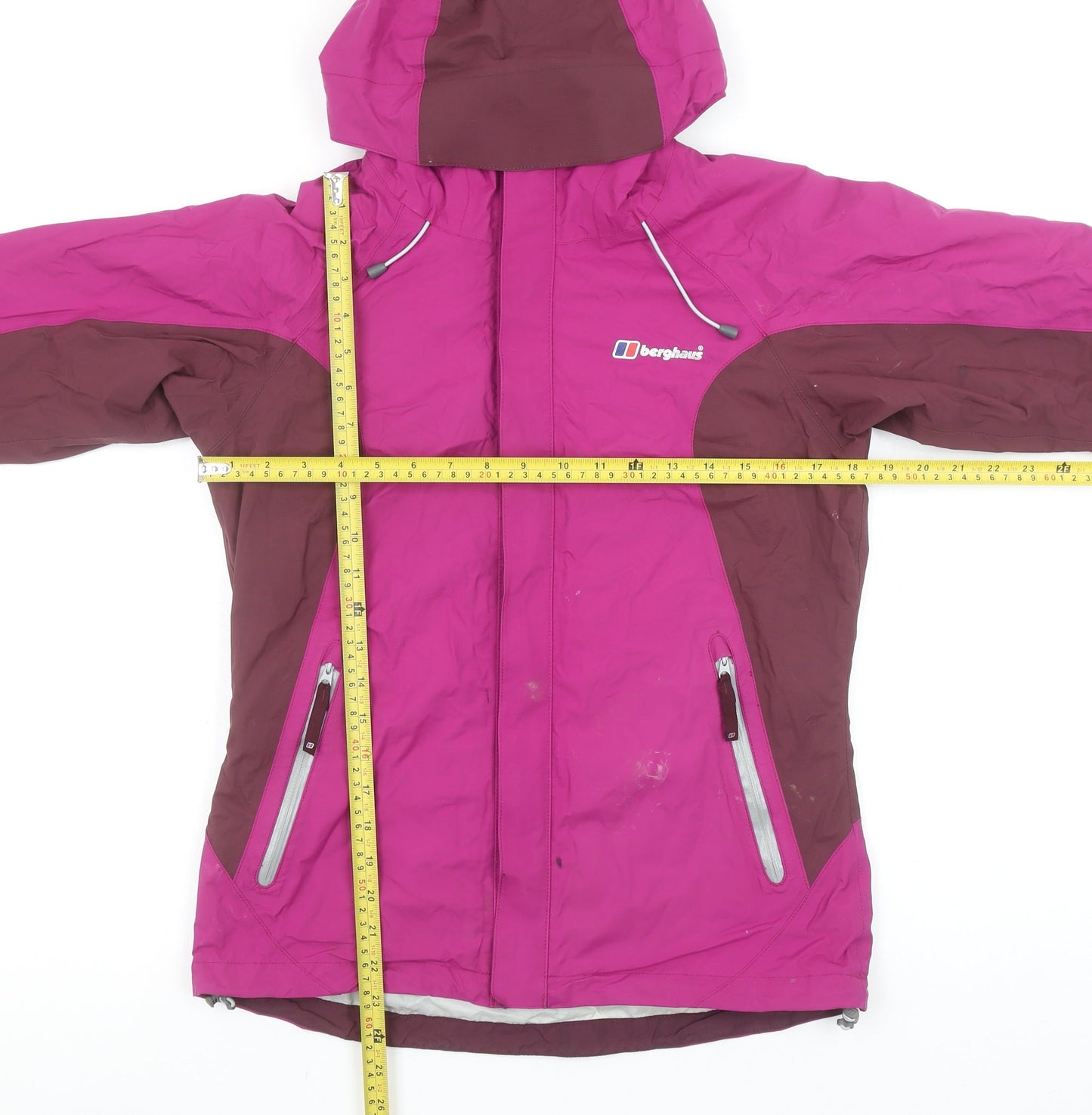 Berghaus Womens Pink Waterproof Hooded Rain Jacket Size 8