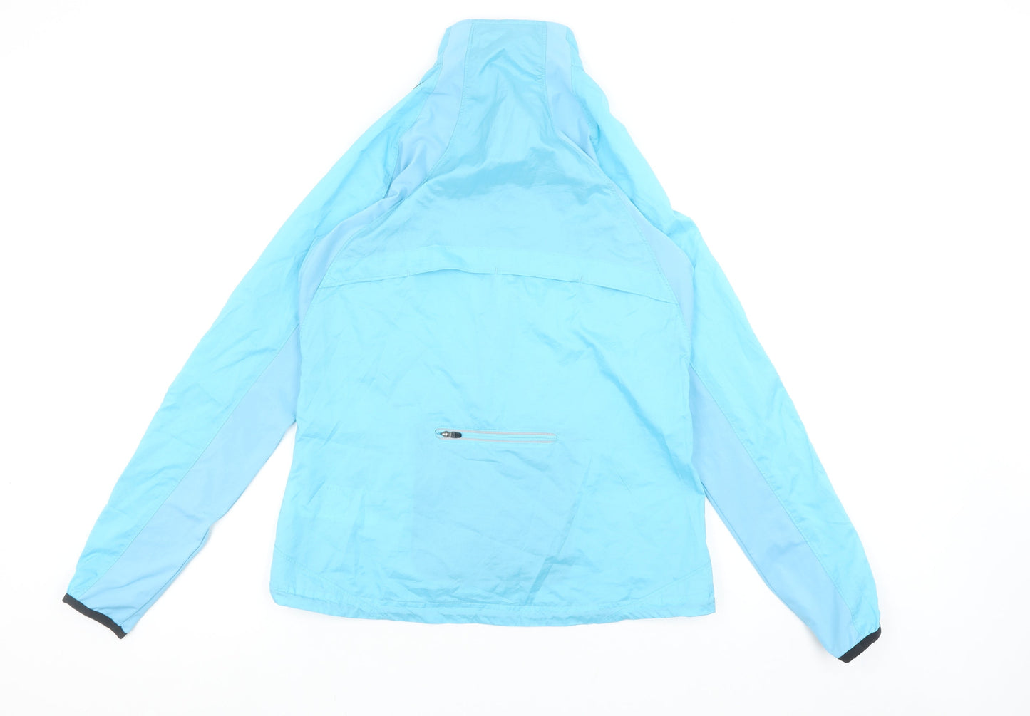 Asics Womens Blue Lightweight Windbreaker Jacket Size M Running