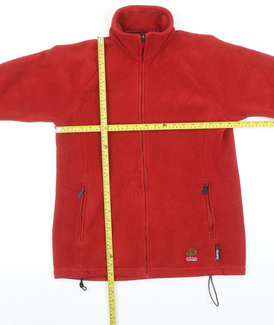Craghoppers Women's Red Fleece Jacket UK 12 Thermal Mid Layer