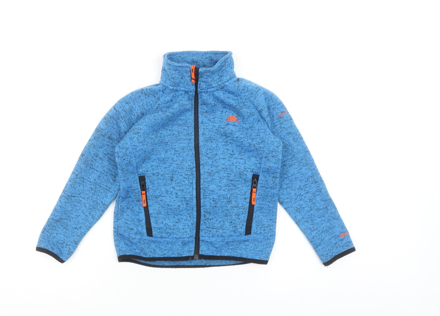 Trespass Girls Blue Full Zip Fleece Jacket 5-6 Years Outdoor Lightweight
