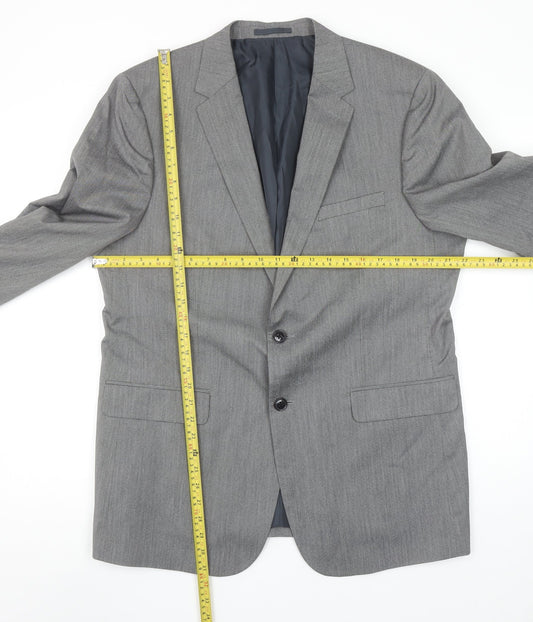 Jacamo Men's Grey 44R Classic Regular Fit Single-Breasted Blazer