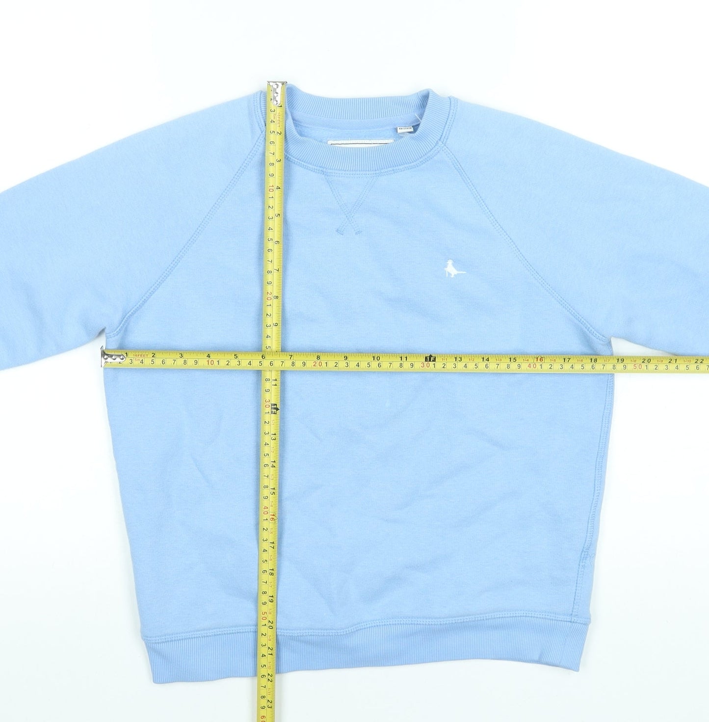 Jack Wills Women's Blue Cotton Blend Crew Neck Sweatshirt Size 4