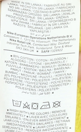 Nike Men's Yellow Crew Neck Pullover Sweatshirt S Regular Fit