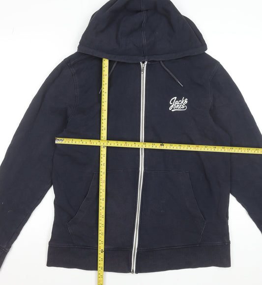 Jack & Jones Originals Men's Blue Full Zip Hoodie XL Cotton
