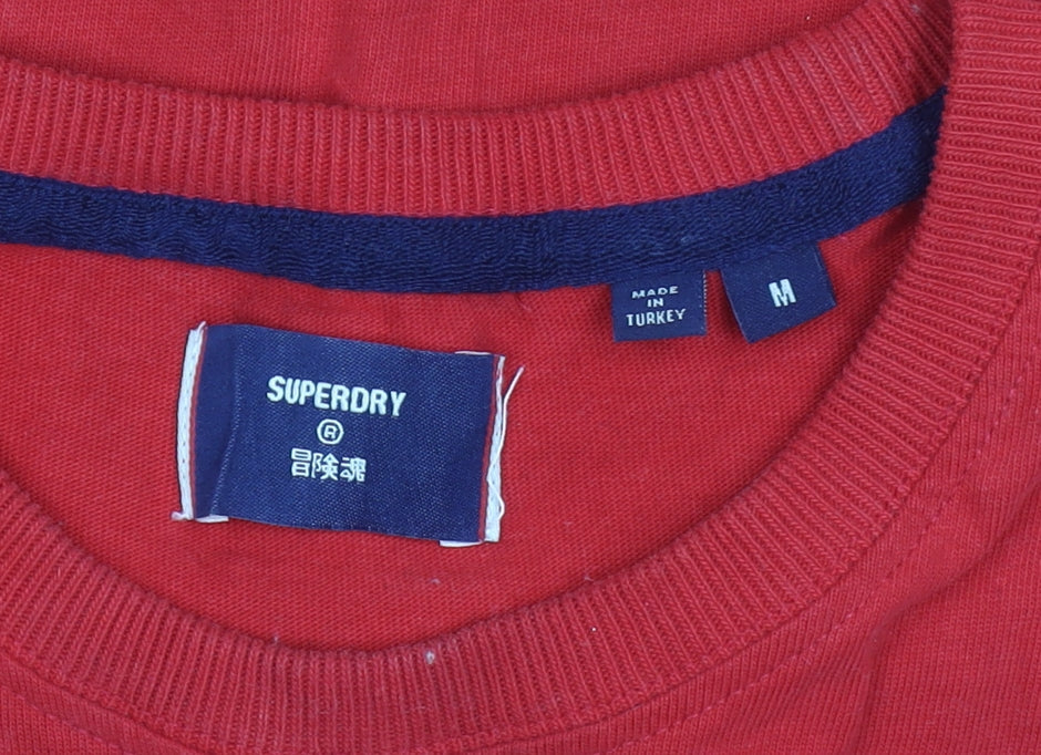 Superdry Men's Red Osaka Graphic T-Shirt Size M Short Sleeve