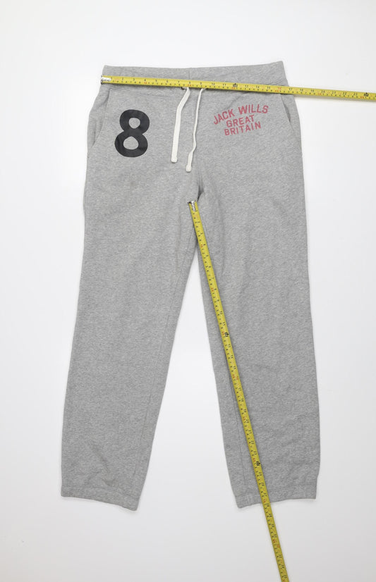 Jack Wills Men's Grey Sweatpants S Athletic Fleece Joggers