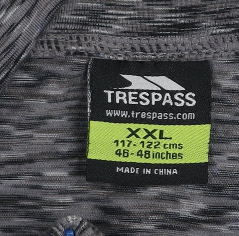 Trespass Men's Grey 2XL 1/4 Zip Pullover Lightweight Sweatshirt