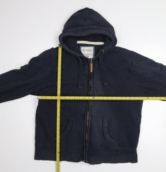 Fat Face Men’s Blue Full Zip Hoodie XL Regular Cotton Blend