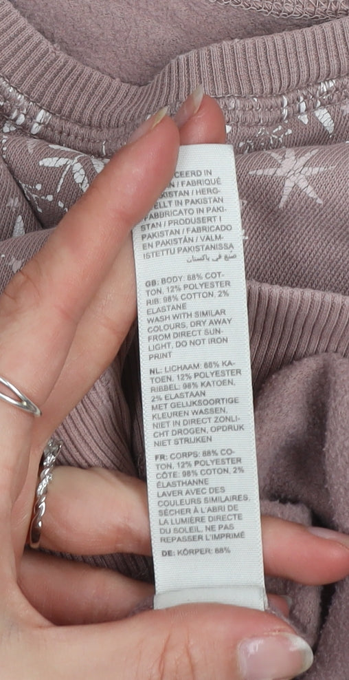 Fat Face Women's Pink Cotton Blend Pullover Sweatshirt Size M