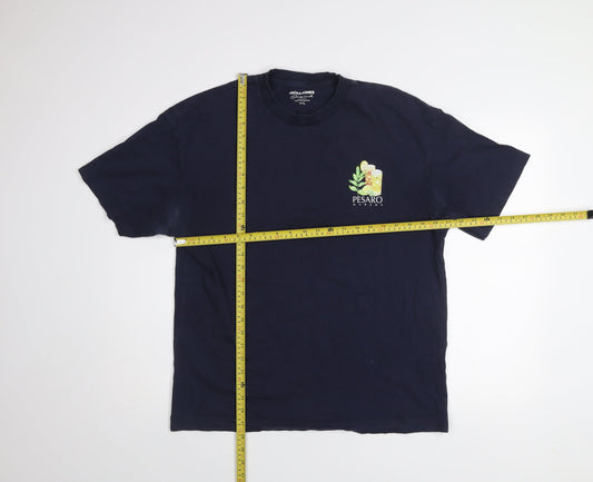 Jack & Jones Men's Blue Pesaro Graphic Print T-Shirt Size L