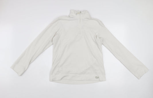 Womens UK M Relaxed Champion White Pullover Sweatshirt