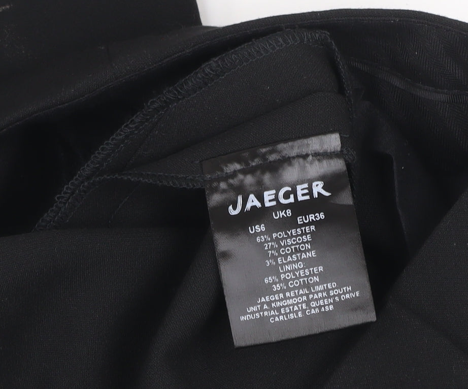 Jaeger Women's Black Slim Fit Stretch Trousers Size 8