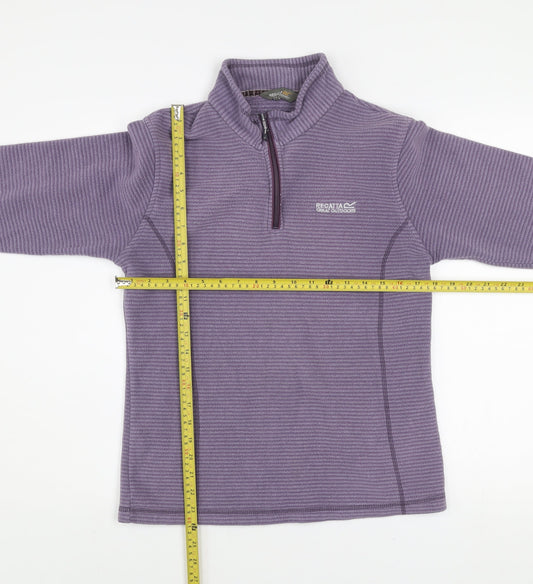 Regatta Women’s Purple 1/4 Zip Fleece Sweatshirt UK 12