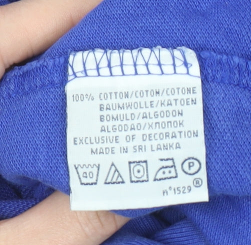 Ralph Lauren Men's Blue Long Sleeve Polo Shirt M Custom Fit Cotton