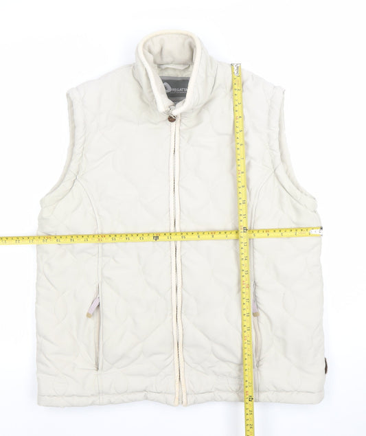 Regatta Women's Ivory Quilted Sleeveless Waistcoat Size 18