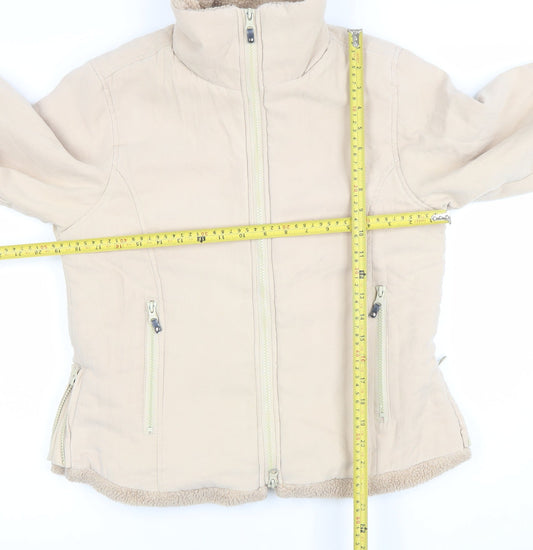 mlw CountrySport Women's Beige L Lined Winter Jacket with Faux Fur Trim