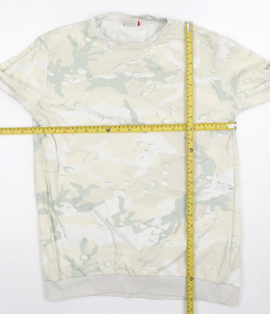 The North Face Womens Beige Camouflage Cotton Sweatshirt M