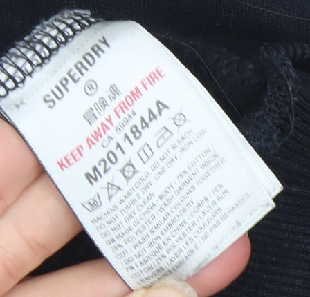 Superdry Men's Black Crew Neck Pullover Sweatshirt Size S