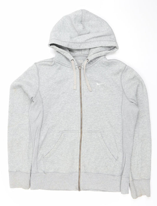 Womens UK S Athletic Nike Grey Full Zip Hoodie