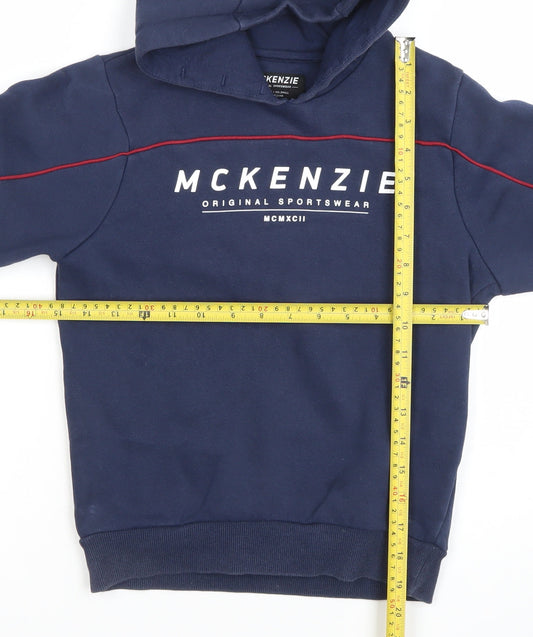 McKenzie Boys Navy Pullover Hoodie 8-10 Years Cotton Blend Sportswear