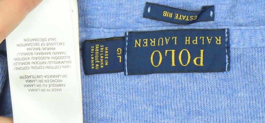 Ralph Lauren Men's Blue 1/4 Zip Cotton Sweatshirt Size L