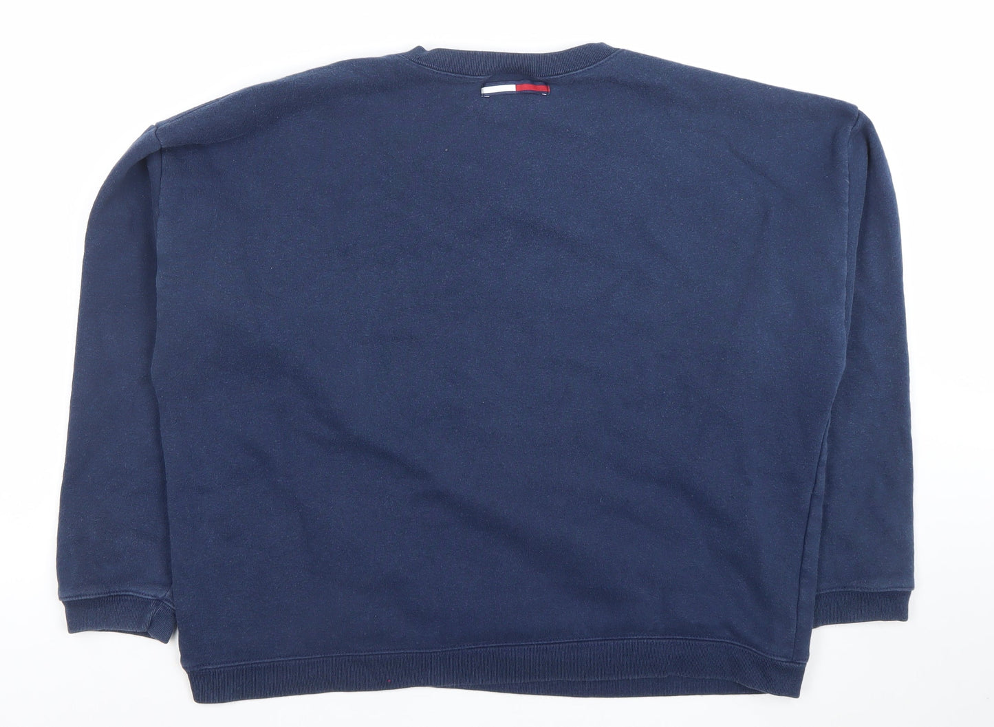 Tommy Hilfiger Men’s Blue Logo Sweatshirt Size L Vintage Style