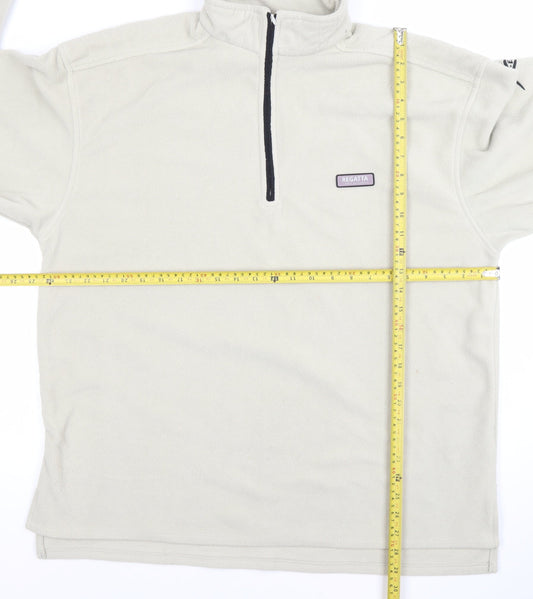 Regatta Mens Beige Fleece Pullover Sweatshirt L Outdoor 1/2 Zip